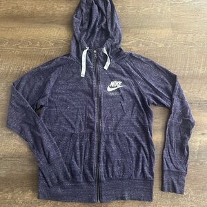 Nike Heathered Purple Hoodie with White Accents